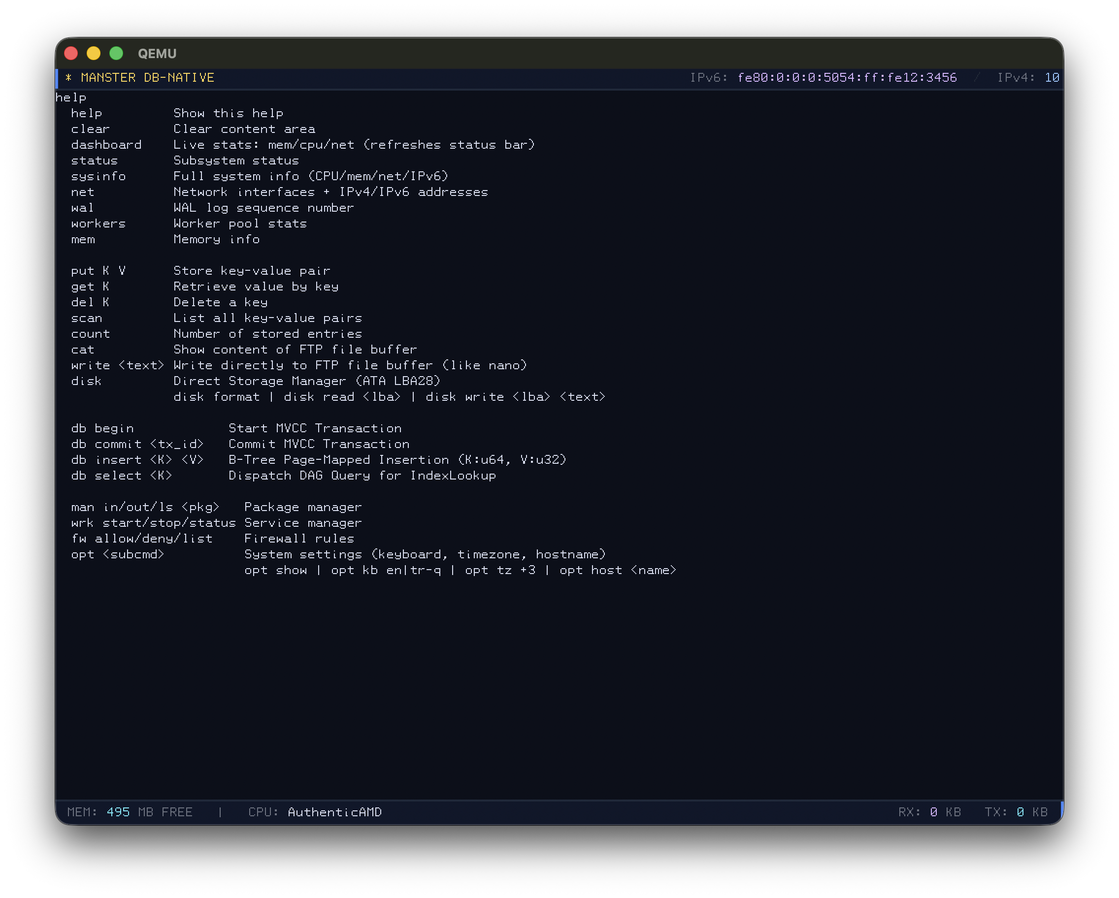 Manster Kernel Screenshot 1